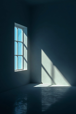 JPG 편집이미지 디자인 벽 재료 창문 조명 바닥 그림자 내부 빛 고요 공간 방 시간 구출 편집실사 AI포토 AI콘텐츠 도움 CG 파일형식