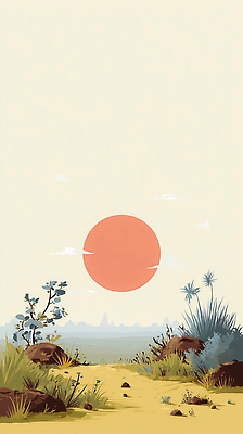 JPG 나무 식물 일러스트 자연 하늘 거리 풍경 잔디 여름 빛 태양 일출 환경 대기 지역 일과 평지 국내일러스트 AI일러스트 AI콘텐츠 자연요소 계절 노을 땅 생태계 파일형식