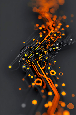 JPG 편집이미지 디자인 백그라운드 기술 전자제품 컴퓨터 노란색 주황색 자료 전선 점 회로판 전기에너지 전자 이미지편집 컬러 에너지 파일형식