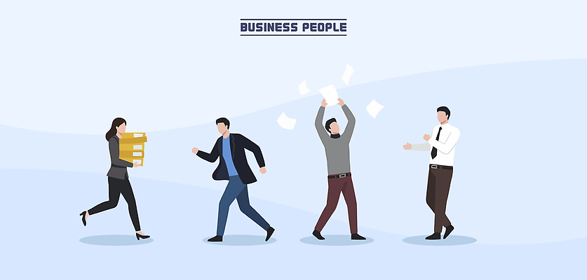 여자 남자 이동 일러스트 비즈니스 모션 성공 회의 협력 사람 상자 사무실 업무 작업 비즈니스맨 비즈니스우먼 직원 문서 기획 세미나 국내일러스트 AI파일 컨셉 직장인 파일형식 벡터