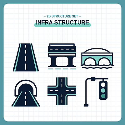 도로 교통 이동 일러스트 자동차 설계 안전 도시 구출 구조물 신호등 교차로 기능 가교 인프라 국내일러스트 AI파일 건축물 건축 길 육상교통 컨셉 교통시설 도움 파일형식 벡터