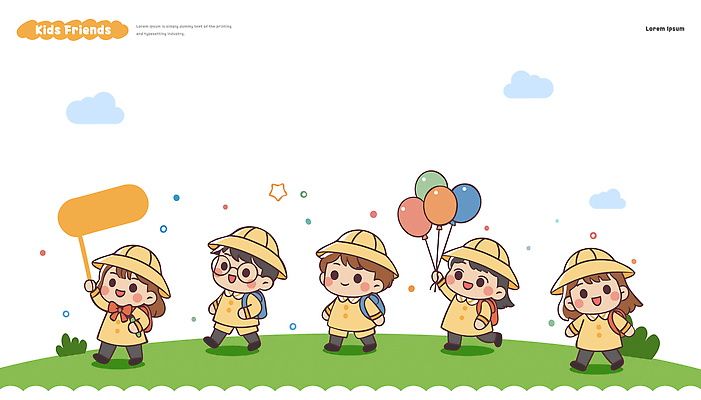 행복 어린이 일러스트 장난 모션 자연 놀이 날씨 웃음 친구 소풍 걷기 유치원생 도전 그룹 즐거움 외출 풍선 국내일러스트 AI파일 감정 관계 표정 사람 야외활동 생태계 파일형식 벡터