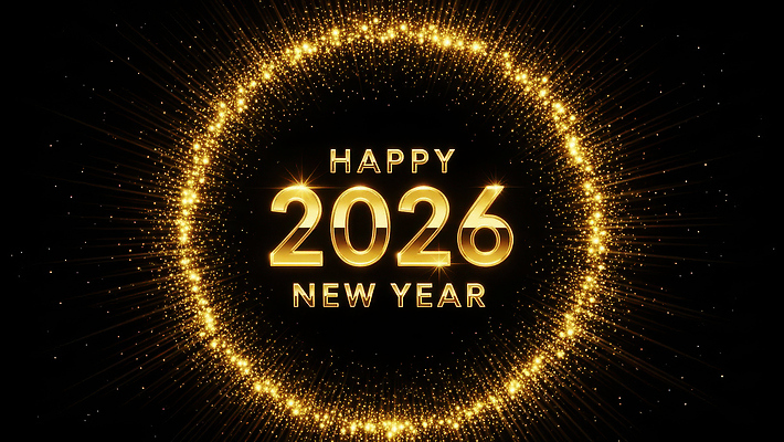 JPG 편집이미지 백그라운드 조명 새해 기념 이벤트 반짝임 축제 금색 새해인사 축하 인사 말띠 장면 2026년 이미지편집 병오년 컬러 컨셉 모션 십이지신 예절 말_동물 연도 파일형식