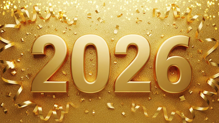 JPG 편집이미지 기념일 리본 새해 이벤트 장식 빛 반짝임 숫자 파티 금색 축하 발표 분위기 말띠 2026년 이미지편집 병오년 AI컴퓨터그래픽 AI콘텐츠 문자 컬러 컨셉 모션 십이지신 말_동물 연도 파일형식