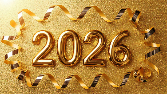 JPG 편집이미지 기념일 감정 리본 백그라운드 새해 이벤트 장식 숫자 파티 축제 금색 축하 말띠 연말 2026년 이미지편집 병오년 AI컴퓨터그래픽 AI콘텐츠 문자 컬러 컨셉 십이지신 말_동물 연도 파일형식