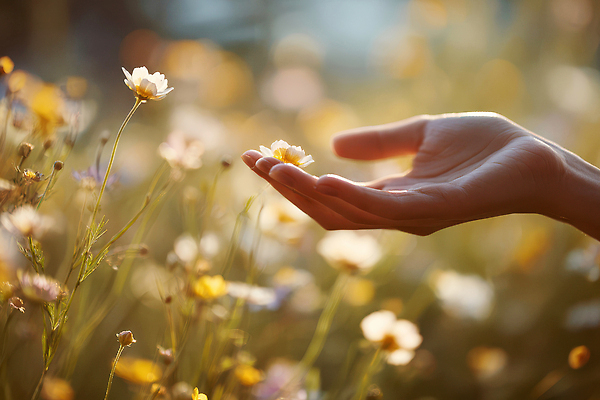JPG 편집이미지 손 사계절 계절 공원 꽃 꽃밭 모션 자연 생명 사람 초원 햇빛 정원 만지기 의료성형뷰티 편집실사 식물 공공시설 신체부위 태양 CG 생태계 파일형식