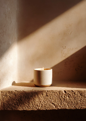 JPG 편집이미지 초 촛불 휴식 벽돌 조명 실내 따뜻함 일상 장식 햇빛 공간 분위기 각도 감성 단순화된 안식처 편집실사 AI포토 AI콘텐츠 컨셉 내부 라이프 태양 CG 파일형식