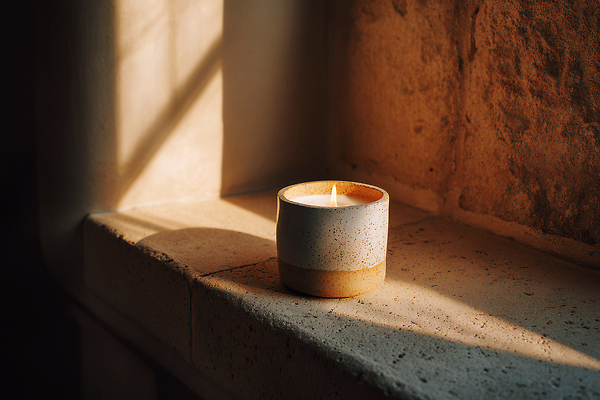 JPG 편집이미지 초 조명 선반 따뜻함 그림자 일상 빛 인테리어 공간 돌_바위 분위기 창가 오브젝트 감성 편집실사 AI포토 AI콘텐츠 디자인 가구 컨셉 창문 라이프 CG 파일형식