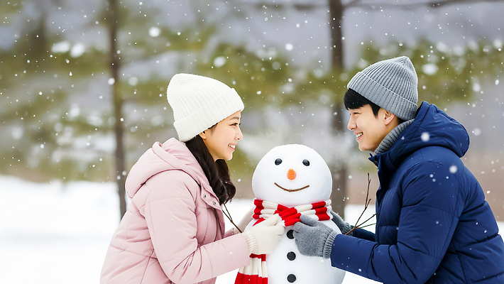 JPG 편집이미지 커플 어린이 겨울 모션 자연 눈사람 놀이 산 사랑 친구 즐거움 만들기 의료성형뷰티 편집실사 계절 감정 관계 사람 CG 생태계 파일형식