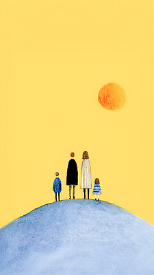 JPG 응시 시선 행복 어린이 일러스트 가족 자연 하늘 엄마 함께함 풍경 여름 태양 평화 일출 일몰 아빠 언덕 소통 오후 국내일러스트 자연요소 계절 감정 컨셉 관계 사람 노을 생태계 파일형식