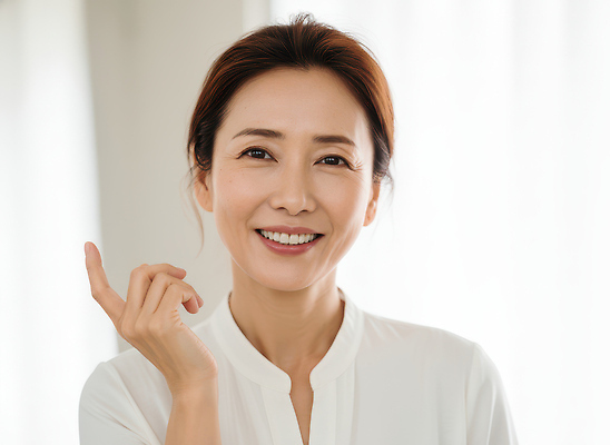 JPG 편집이미지 손 웰빙 여자 행복 중년 모션 실내 표정 미소 사람 일상 피부 소통 의료성형뷰티 편집실사 감정 컨셉 성인 내부 라이프 신체부위 CG 파일형식