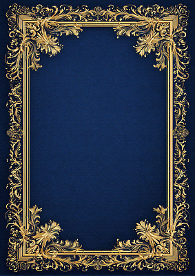 JPG 편집이미지 디자인 백그라운드 무늬 패턴 곡선 프레임 그래픽 장식 파란색 금색 고급 남색 테두리 그림 페이지 고딕 이미지편집 AI컴퓨터그래픽 AI콘텐츠 선 컬러 컨셉 파일형식