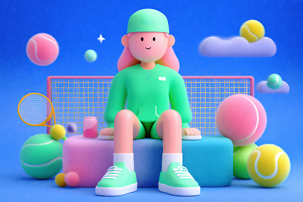 JPG 편집이미지 캐릭터 스포츠 컬러 장신구 공 하늘 여름 운동 코트 테니스 게임 라켓 오브젝트 편집3D 계절 스포츠용품 놀이 건강 3D 구기 외투 파일형식