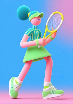 JPG 편집이미지 캐릭터 손 옷 스포츠 컬러 백그라운드 신발 모션 발 사람 경기 운동 테니스 라켓 준비 편집3D 스포츠용품 건강 신체부위 3D 구기 파일형식