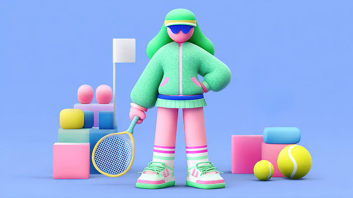 JPG 편집이미지 캐릭터 디자인 스포츠 컬러 백그라운드 공 상상 놀이 그래픽 세트 운동 블록 피규어 테니스 라켓 편집3D 스포츠용품 건강 3D 구기 미니어처 파일형식