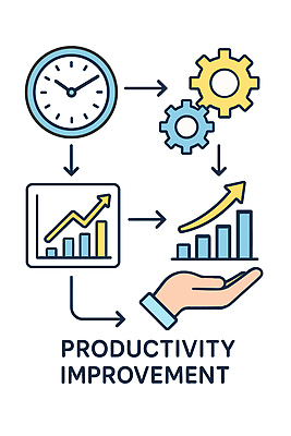 컨셉 신체부위 사무용품 작업 파일형식 벡터 시간관리 그래프 기어 발전 결과 도구 방법 서류판 손 과정 개선 흐름 비즈니스 전략 효율 목표 계획 국내일러스트 AI파일 일러스트 업무