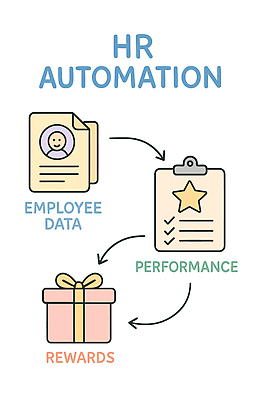 일러스트 그래프 기술 관리 상자 자료 정보 인사 업무 결과 연결 직원 문서 시스템 평가 과정 개선 자동화 체크리스트 국내일러스트 AI파일 컨셉 예절 작업 파일형식 벡터