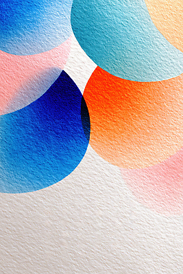 JPG 모양 디자인 종이 컬러 패턴 일러스트 추상 수채화 미술 붓 원형 그림 부드러움 겹침 조화 비율 국내일러스트 도형 무늬 문화예술 감각 파일형식