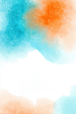 JPG 디자인 감정 예술 컬러 백그라운드 일러스트 수채화 파란색 주황색 물감 표현 작업 그림 질감 번짐 비율 창의성 창작 국내일러스트 미술도구 파일형식 효과