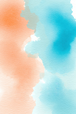 JPG 모양 디자인 예술 컬러 백그라운드 일러스트 수채화 미술 파란색 주황색 물감 작업 혼합 그림 번짐 캔버스 흐림 색채 창작 국내일러스트 날씨 문화예술 미술도구 파일형식 효과