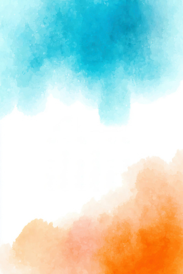 JPG 모양 디자인 감정 예술 컬러 백그라운드 일러스트 자연 하늘 추상 수채화 파란색 주황색 공간 표현 그림 번짐 부드러움 조화 국내일러스트 무늬 감각 생태계 파일형식 효과