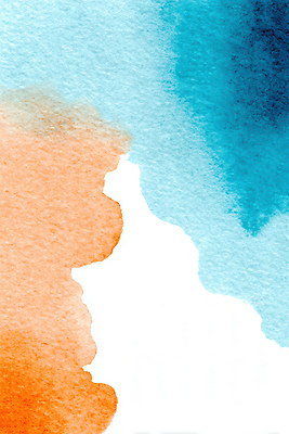 JPG 모양 디자인 예술 컬러 하늘색 백그라운드 패턴 일러스트 자연 추상 수채화 파란색 주황색 물감 혼합 그림 번짐 조화 창작 국내일러스트 무늬 미술도구 생태계 파일형식 효과