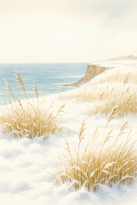 JPG 바다 겨울 일러스트 자연 하늘 바람 따뜻함 풍경 초원 해변 설원 촉촉함 흰색 차가움 조용 국내일러스트 AI일러스트 AI콘텐츠 자연요소 계절 컬러 날씨 눈_날씨 젖음 생태계 파일형식