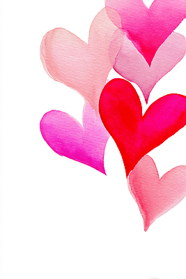 JPG 모양 디자인 커플 감정 예술 분홍색 컬러 백그라운드 일러스트 붓터치 추상 수채화 따뜻함 사랑 장식 감상 하트 표현 그림 장면 창의력 국내일러스트 무늬 관계 파일형식