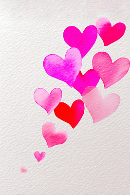 JPG 모양 디자인 감정 예술 분홍색 컬러 백그라운드 일러스트 상상 수채화 따뜻함 사랑 장식 디지털 하트 표현 감각 크기 그림 장면 생동감 창작 국내일러스트 파일형식