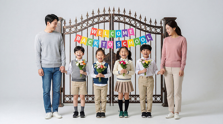 학생 라이프스타일 교육 꽃 감정 학교 가족 관계 표정 사람 야외활동 촬영 CG 등하교 파일형식 AI포토 부모 꽃다발 환영 등교 신학기 웃음 기쁨 어린이 소풍 사진촬영 스쿨라이프 편집실사 편집이미지 JPG 초등학생 의료성형뷰티 AI인물포토 AI콘텐츠