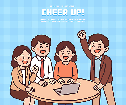 일러스트 비즈니스 탁자 회의 협력 실험 이야기 대화 웃음 정장 여러명 캐주얼 노트북 사무실 모임 정보 그룹 즐거움 긍정 친목 국내일러스트 AI파일 옷 감정 가구 다수 컨셉 표정 말하기 사람 전자제품 파일형식 벡터