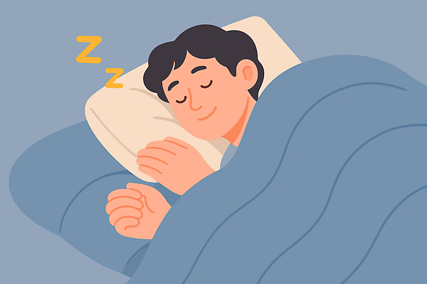 손 남자 포즈 겨울 일러스트 베개 아침 휴식 머리 평화 건강관리 침실 꿈 방 침대 잠 수면 편안함 담요 낮잠 국내일러스트 AI파일 주간 계절 가구 컨셉 침구 건강 관리 사람 신체부위 물 감각 파일형식 벡터