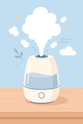 디자인 겨울 일러스트 자연 실내 건강 창조 생활 물 전자제품 건강관리 기계 방 장비 물방울 수증기 편안함 청소 기능 습도 국내일러스트 AI파일 자연요소 계절 관리 내부 감각 생태계 파일형식 벡터