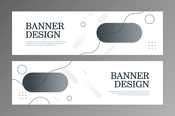 모양 도형 템플릿 디자인 배너 배너템플릿 선 텍스트 그래픽 회색 원형 배열 나란히 배너세트 AI파일 컬러 세트 파일형식 벡터