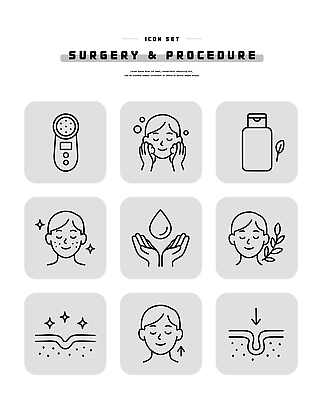 손 디자인 일러스트 건강 치료 물 뷰티 마사지 수술 성형수술 세수 허브 피부 시술 순서 보습 국내일러스트 AI파일 자연요소 식물 의학 신체부위 청결 파일형식 벡터