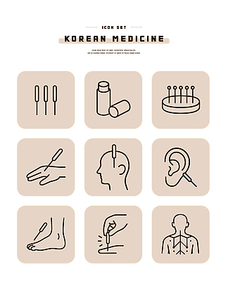 손 신체 일러스트 의학 발 건강 치료 머리 한의학 약초 라인아이콘 귀 한의원 침술 방법 자극 국내일러스트 AI파일 아이콘 병원 신체부위 풀_식물 파일형식 벡터