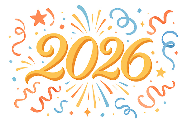 자연요소 문자 감정 컨셉 불 이벤트 연도 파일형식 벡터 2026년 새해 축하 장식 별 리본 불꽃 컬러 축제 기념 파티 기쁨 희망 변화 설렘 국내일러스트 일러스트 AI파일 병오년 타이포그라피