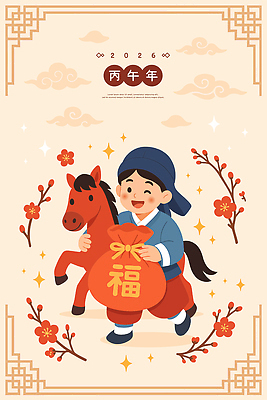 전통 디자인 기념일 꽃 행복 문화 상징 컬러 가방 일러스트 새해 이야기 소년 장식 축하 운세 표현 말_동물 한복 그림 말띠 2026년 국내일러스트 병오년 붉은말 AI파일 식물 한국전통 잡화 남자 감정 어린이 컨셉 포유류 이벤트 십이지신 전통의상 연도 파일형식 벡터
