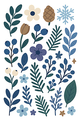 나무 식물 디자인 열매 꽃잎 꽃 분홍색 컬러 잎 패턴 일러스트 자연 그래픽 장식 초록색 파란색 인쇄 자주색 톱니바퀴 그림 보테니컬아트 국내일러스트 AI파일 무늬 생태계 파일형식 벡터