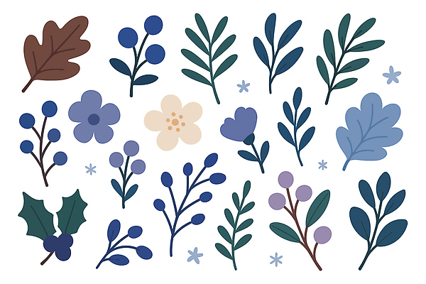 모양 식물 디자인 꽃 컬러 백그라운드 잎 일러스트 자연 미술 그래픽 장식 초록색 파란색 그림 조화 보테니컬아트 국내일러스트 AI파일 문화예술 생태계 파일형식 벡터