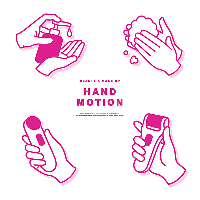 손 얼굴 선 분홍색 포즈 일러스트 모션 관리 뷰티 기계 청결 거품 도구 마사지 위생 라인아트 피부 그림 비누 손씻기 펌프 뷰티풀 국내일러스트 AI파일 컬러 신체부위 위생용품 씻기 파일형식 벡터