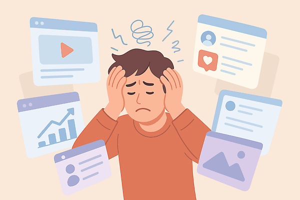 남자 창 인터넷 일러스트 스트레스 디지털 정보 실패 좌절 불안 뇌 걱정 두통 언론 문제 과로 부담 어려움 국내일러스트 AI파일 감정 무기 컨셉 사람 질병 파일형식 벡터