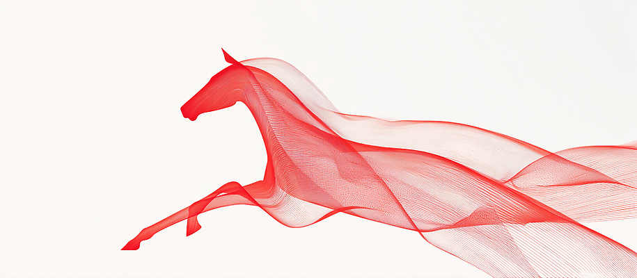 JPG 동물 편집이미지 디자인 예술 백그라운드 추상 새해 창조 빨간색 달리기 에너지 흰색 말_동물 실 속도 말띠 스타일 이미지편집 병오년 붉은말 컬러 무늬 포유류 모션 십이지신 파일형식 2026년