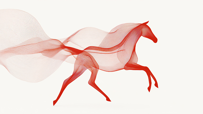 JPG 동물 편집이미지 디자인 예술 선 포유류 새해 빨간색 달리기 운동 에너지 자유 말_동물 속도 흰배경 역동적 말띠 이미지편집 병오년 붉은말 컬러 백그라운드 컨셉 모션 건강 흰색 십이지신 파일형식 2026년