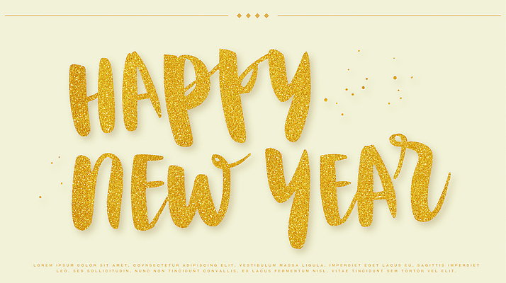 PSD 문자 디자인 행복 백그라운드 일러스트 캘리그라피 텍스트 새해 밝음 반짝임 금색 축하 해피뉴이어 국내일러스트 감정 컬러 컨셉 모션 새해인사 파일형식