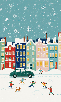 PSD 어린이 컬러 크리스마스 겨울 일러스트 가족 모션 눈사람 놀이 하늘 거리 사람 풍경 건물 마을 공간 도시 빈티지 강아지 신호 국내일러스트 건축물 계절 기념일 컨셉 관계 반려동물 개 파일형식
