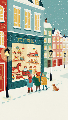 PSD 동물 겨울 가로등 일러스트 모션 놀이 거리 주택 풍경 생활 장난감 마을 상점 말_동물 빈티지 강아지 장난감자동차 호기심 진열장 국내일러스트 계절 공공시설 감정 컨셉 포유류 건물 반려동물 개 파일형식