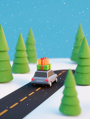 JPG 나무 편집이미지 도로 컬러 여행 이동 겨울 자동차 하늘 선물 풍경 상자 장면 이미지편집 AI컴퓨터그래픽 AI콘텐츠 식물 계절 길 육상교통 컨셉 교통시설 파일형식