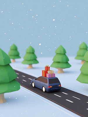 JPG 나무 편집이미지 도로 여행 겨울 가족 자동차 휴가 선물 풍경 귀여움 즐거움 장면 이미지편집 AI컴퓨터그래픽 AI콘텐츠 식물 계절 감정 길 육상교통 컨셉 관계 교통시설 파일형식