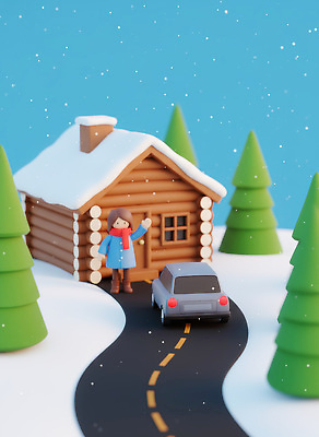 JPG 편집이미지 손 도로 겨울 사람 풍경 소나무 장면 나무집 설정 원통형 가상 이미지편집 AI컴퓨터그래픽 AI콘텐츠 도형 나무 계절 길 교통시설 주택 신체부위 파일형식